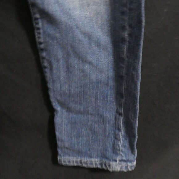 GAP - Skinny Roll Up | 4 / 27 R Regular Fit | Blue Washed Distressed Denim Jeans - Picture 9 of 16